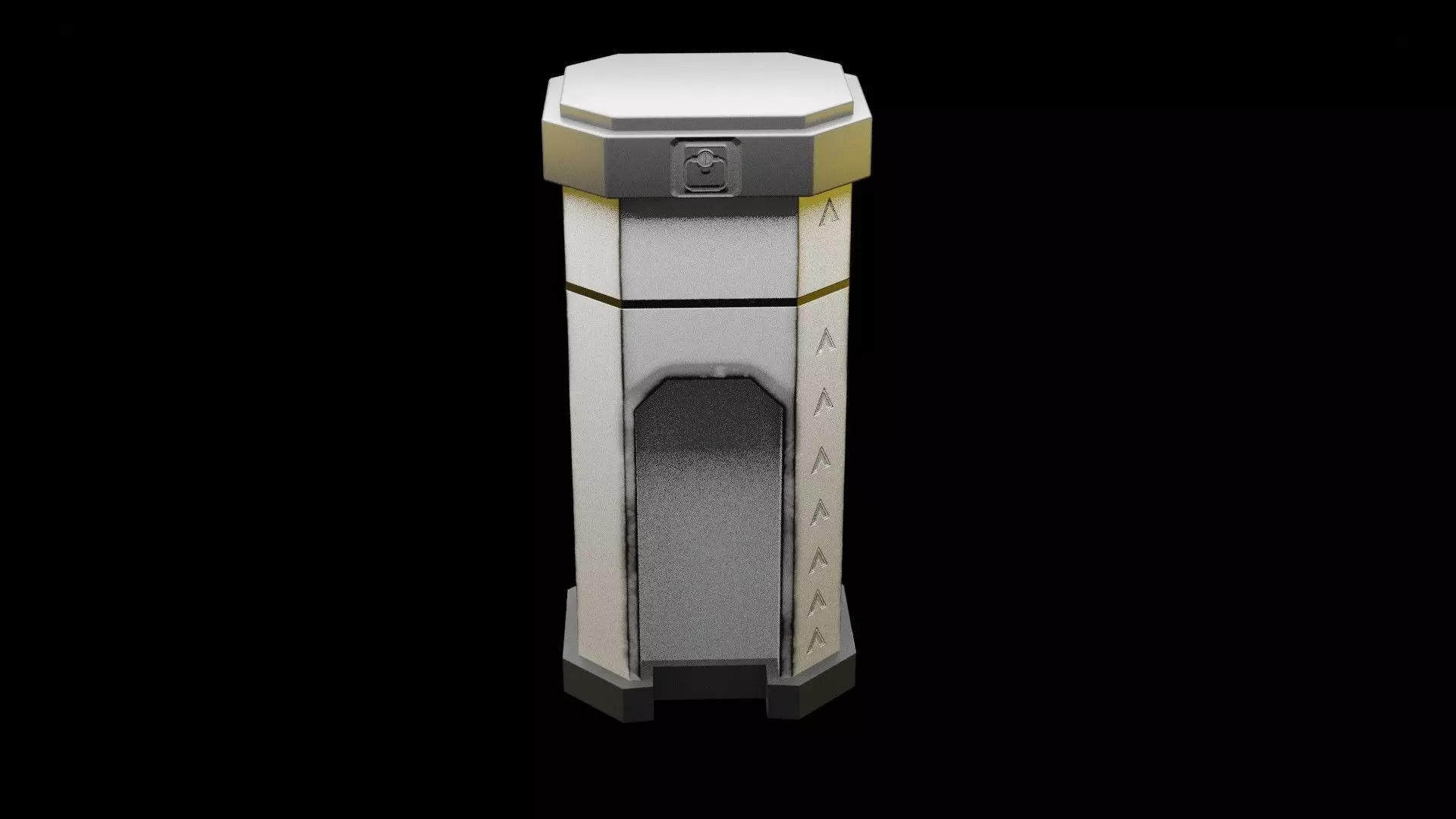 SciFi Container - Game Ready - PBR 3D Model Low-poly 3D model_0