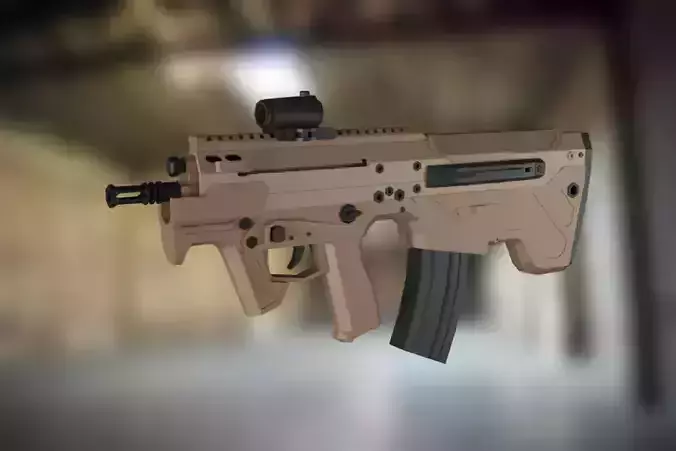Assault Machine Guns Pack Low-Poly style 3D model