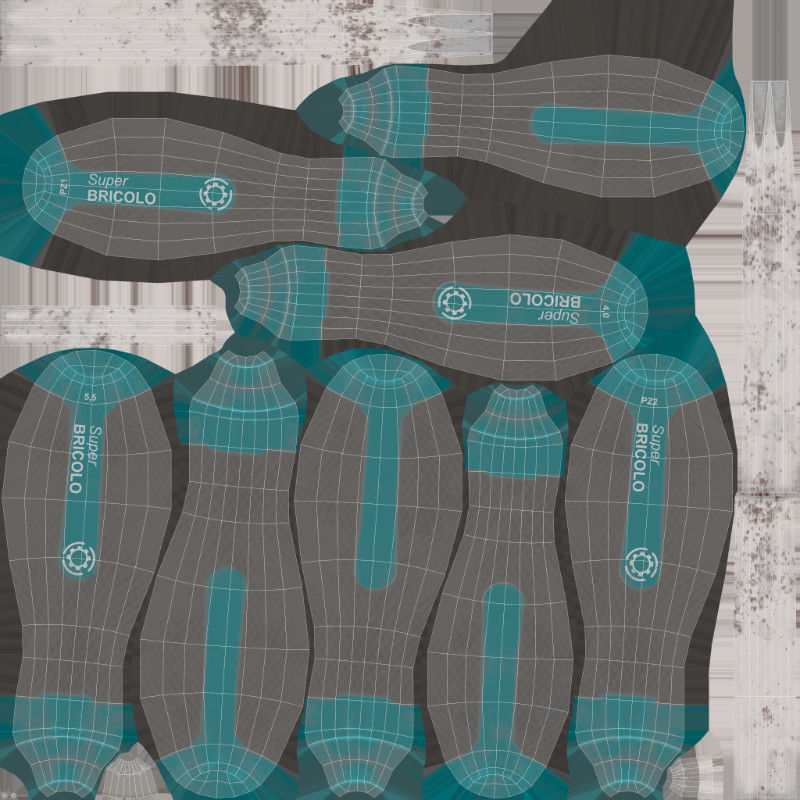 Screwdrivers Pack Low-poly 3D model_22