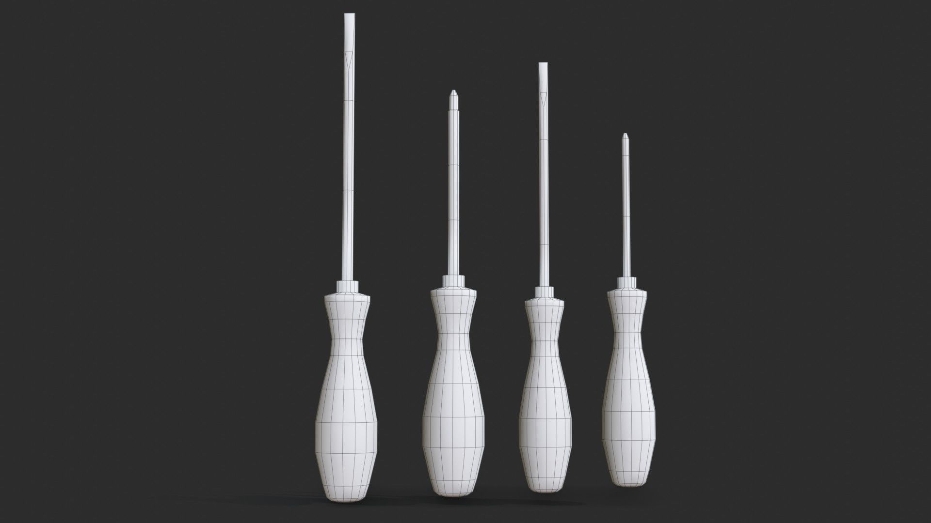 Screwdrivers Pack Low-poly 3D model_20