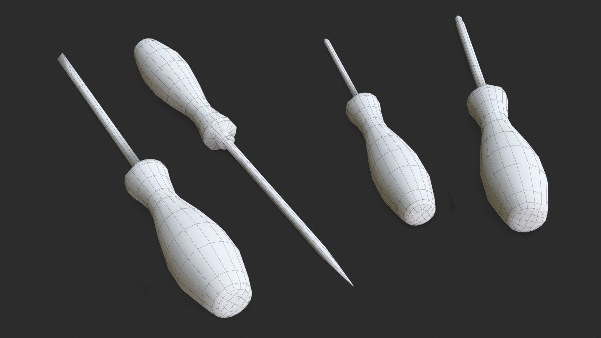 Screwdrivers Pack Low-poly 3D model_18