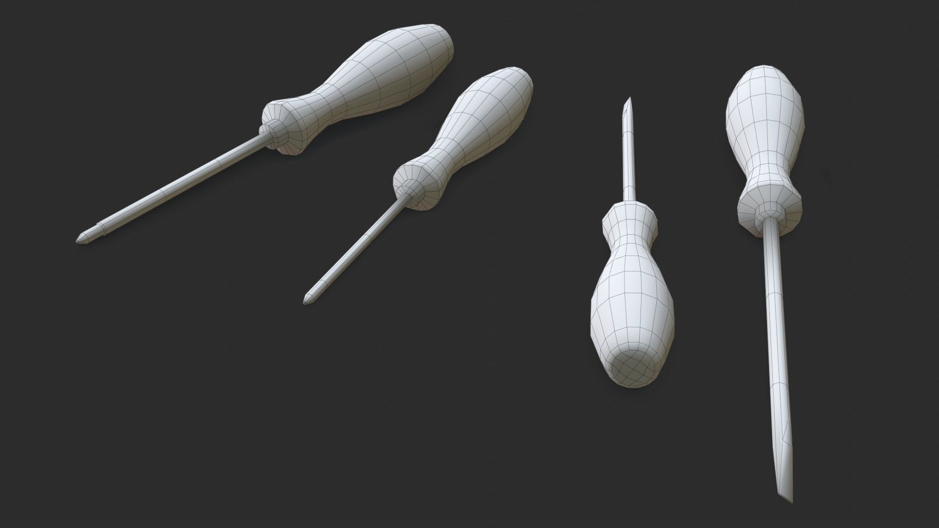 Screwdrivers Pack Low-poly 3D model_15