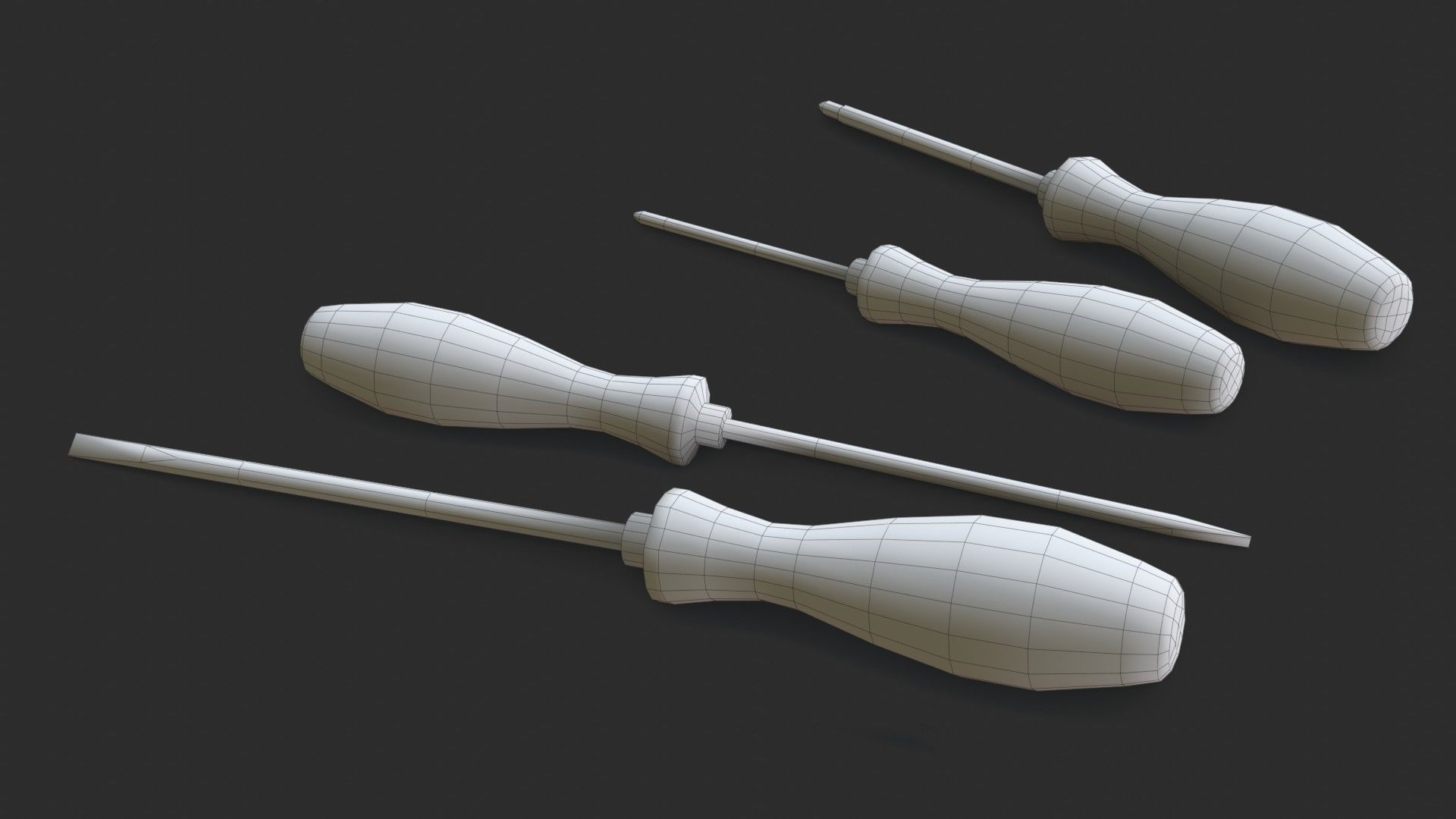 Screwdrivers Pack Low-poly 3D model_17