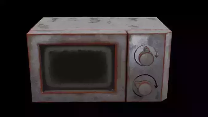 Microwave Game Ready - PBR Low-poly 3D model 