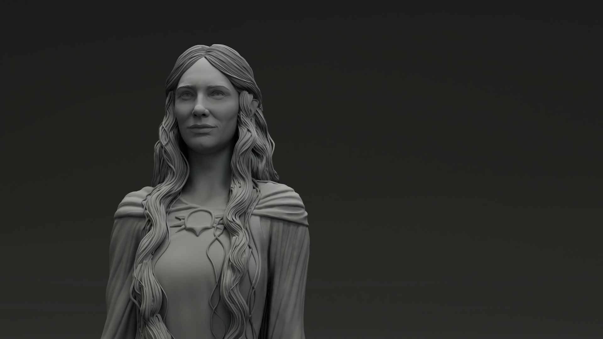Cate Blanchet - Galadriel - The Lord Of The RIngs 3D print model_3
