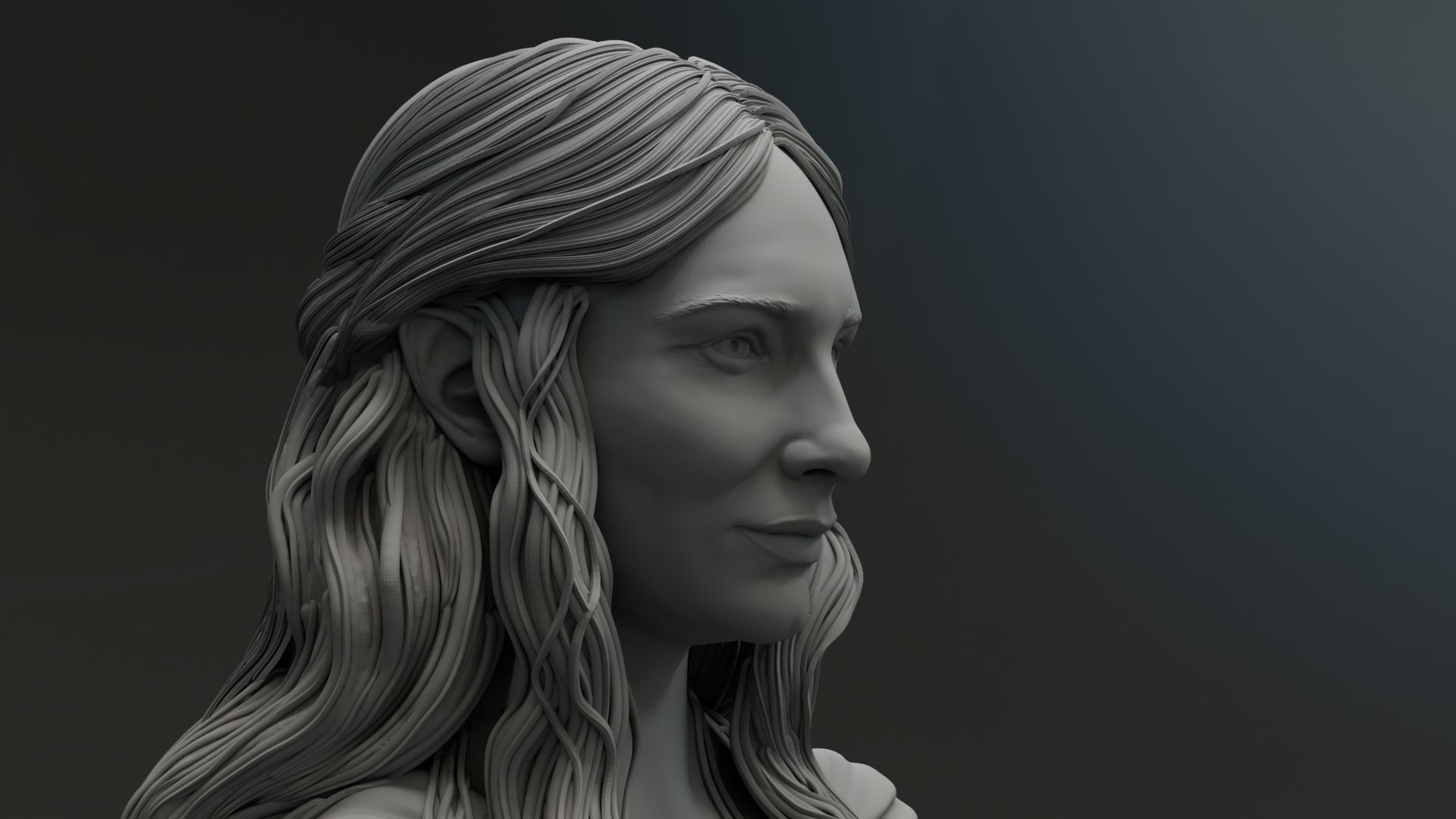 Cate Blanchet - Galadriel - The Lord Of The RIngs 3D print model_12