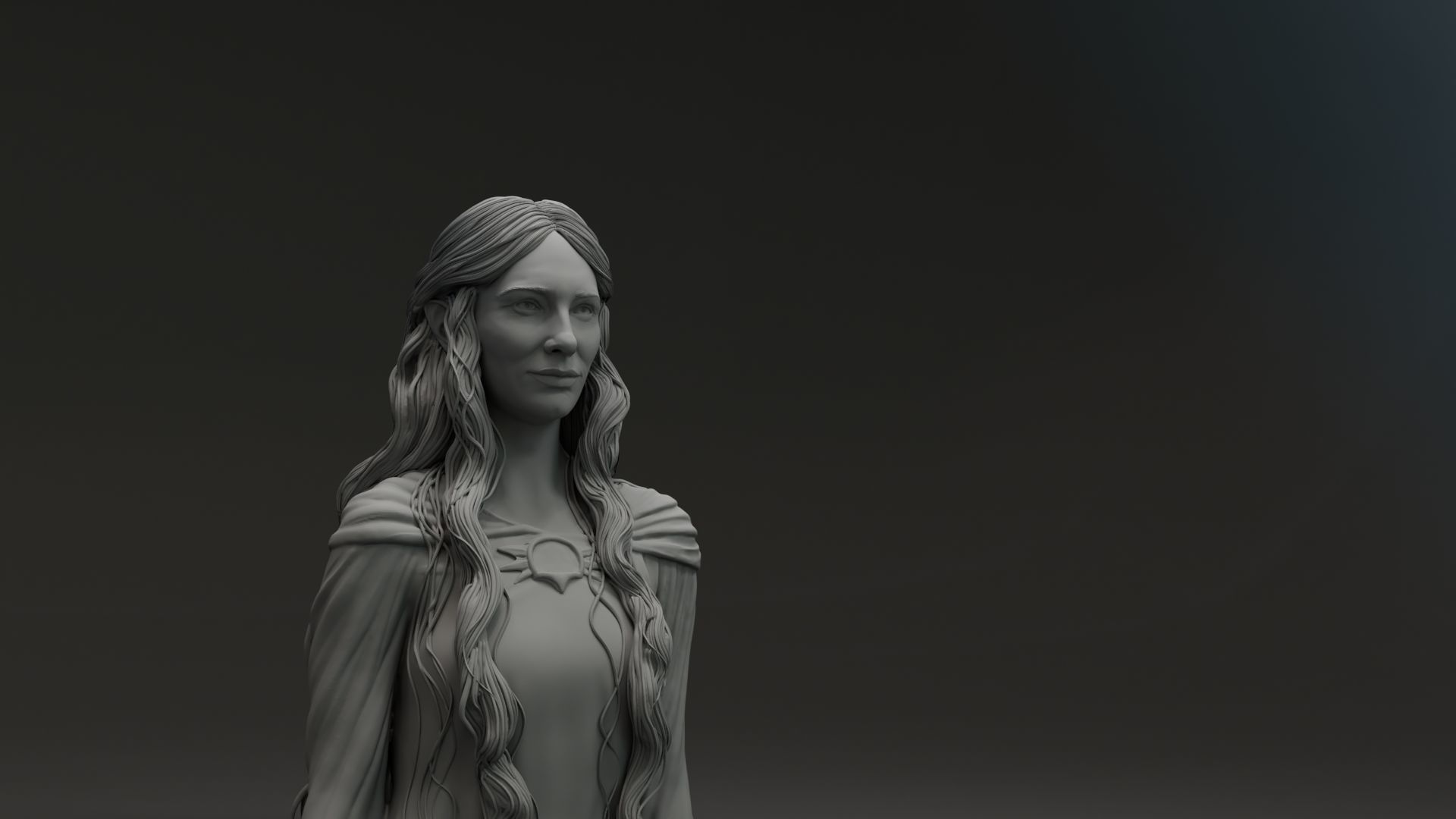 Cate Blanchet - Galadriel - The Lord Of The RIngs 3D print model_1