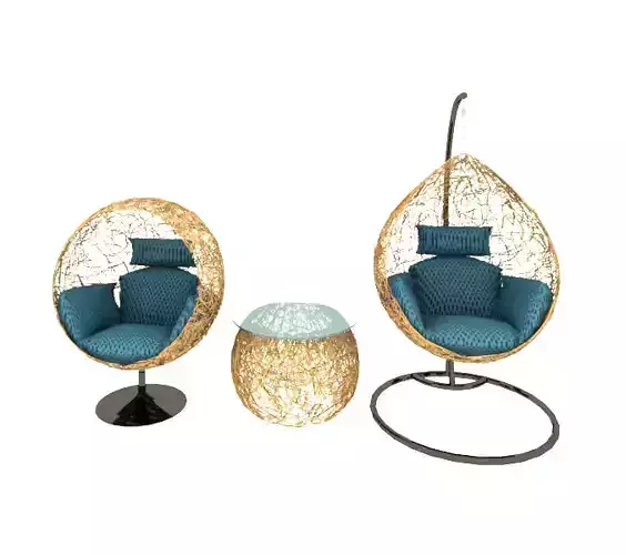 Modern hanging chair set