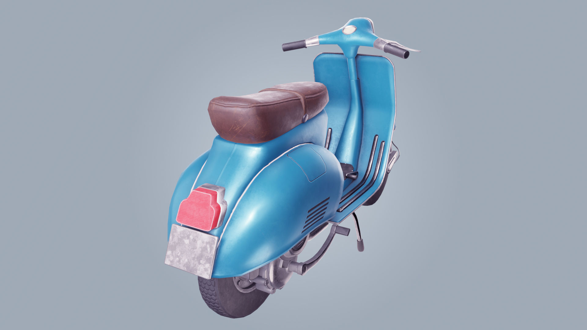 Vespa low poly Low-poly 3D model_1