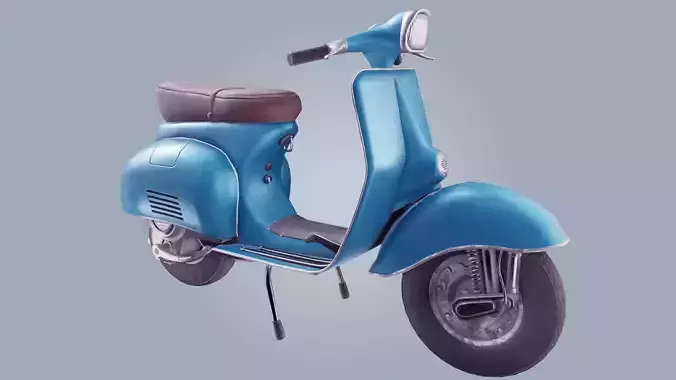 Vespa low poly Low-poly 3D model