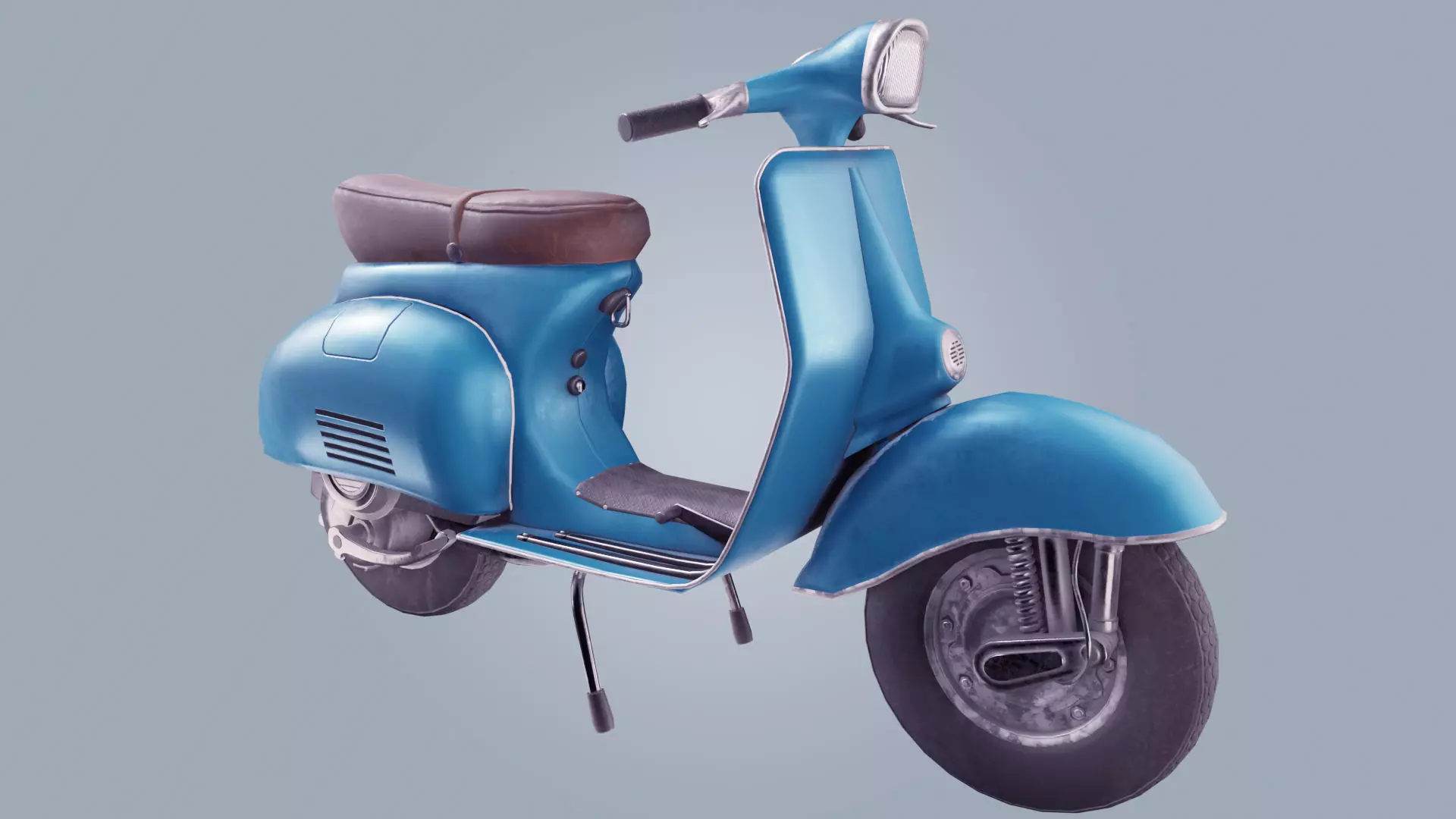 Vespa low poly Low-poly 3D model_0