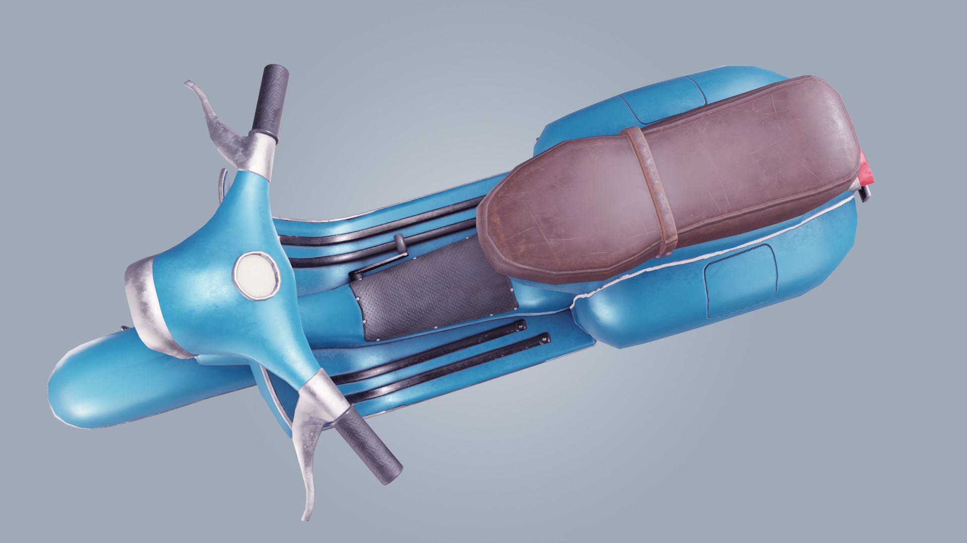 Vespa low poly Low-poly 3D model_2