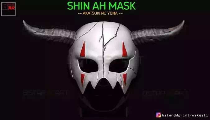 Shin Ah Mask -  Akatsuki No Yona Wearable Cosplay 3D print model