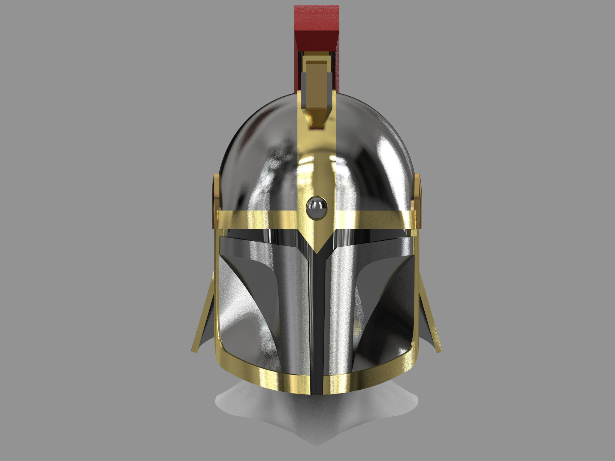 Medieval Mandalorian Helmet 3D print model_2