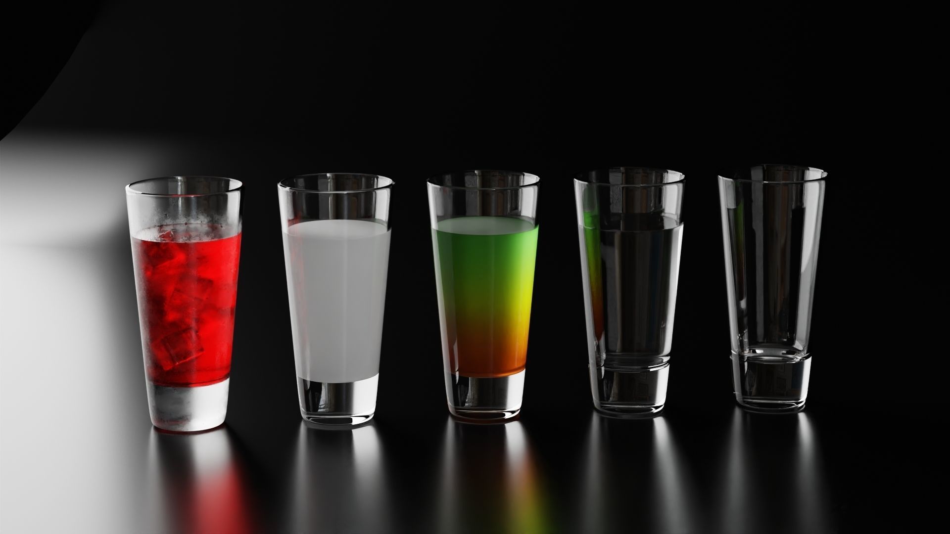 Highball glass 6 3D model_1