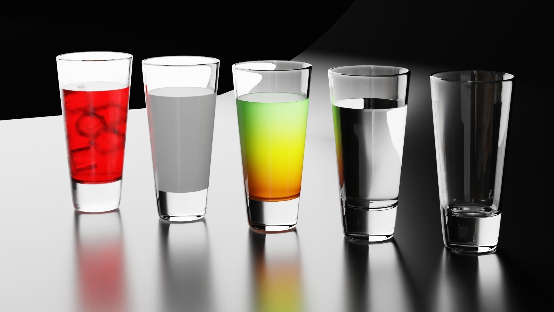 Highball glass 6 3D model_2