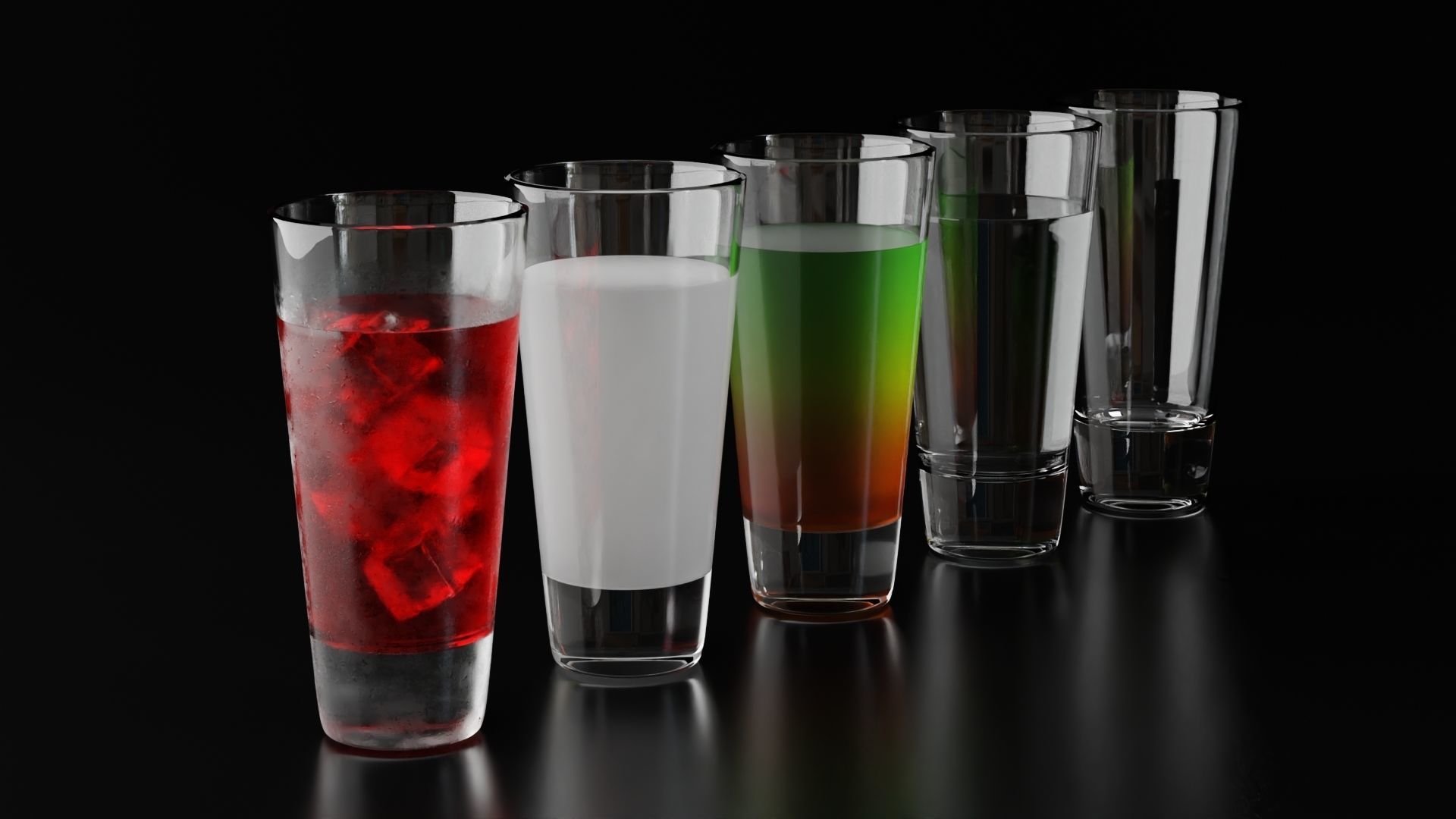 Highball glass 6 3D model_3