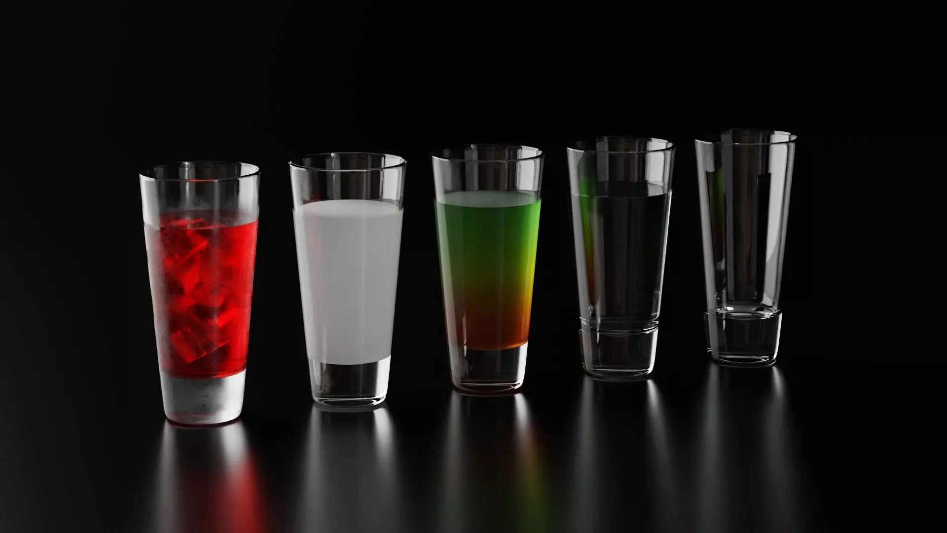 Highball glass 6 3D model_0
