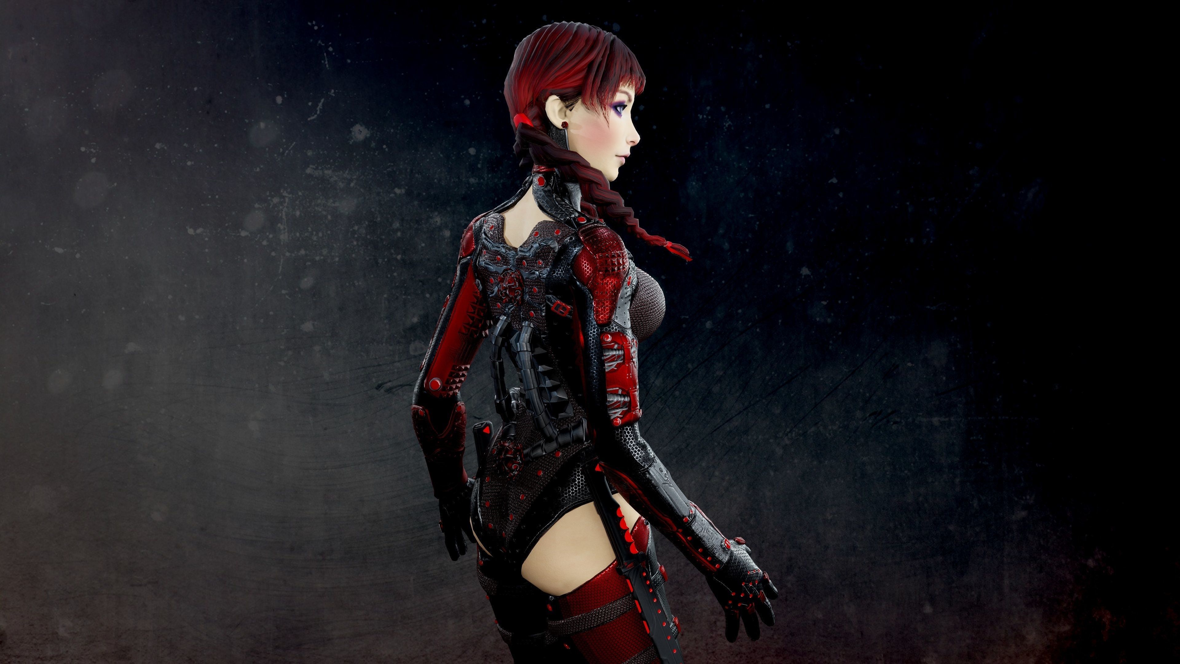 3D model Sci Fi Warrior Girl VR / AR / low-poly rigged animated | CGTrader