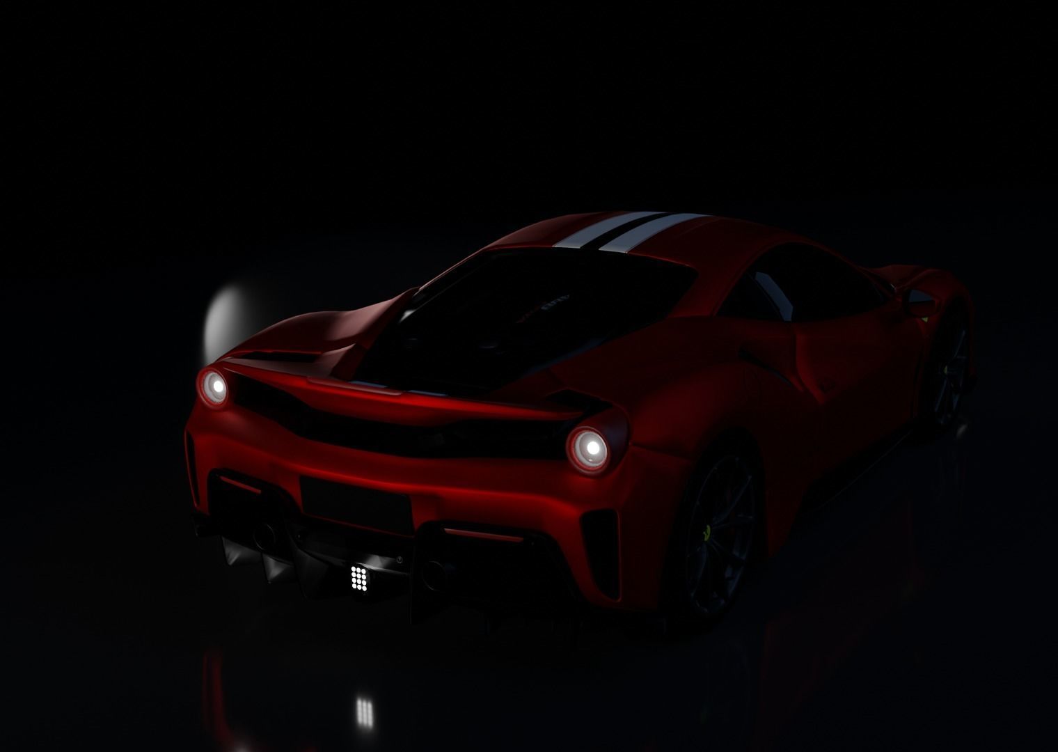 Ferrari Pista with interiors 3D model_5