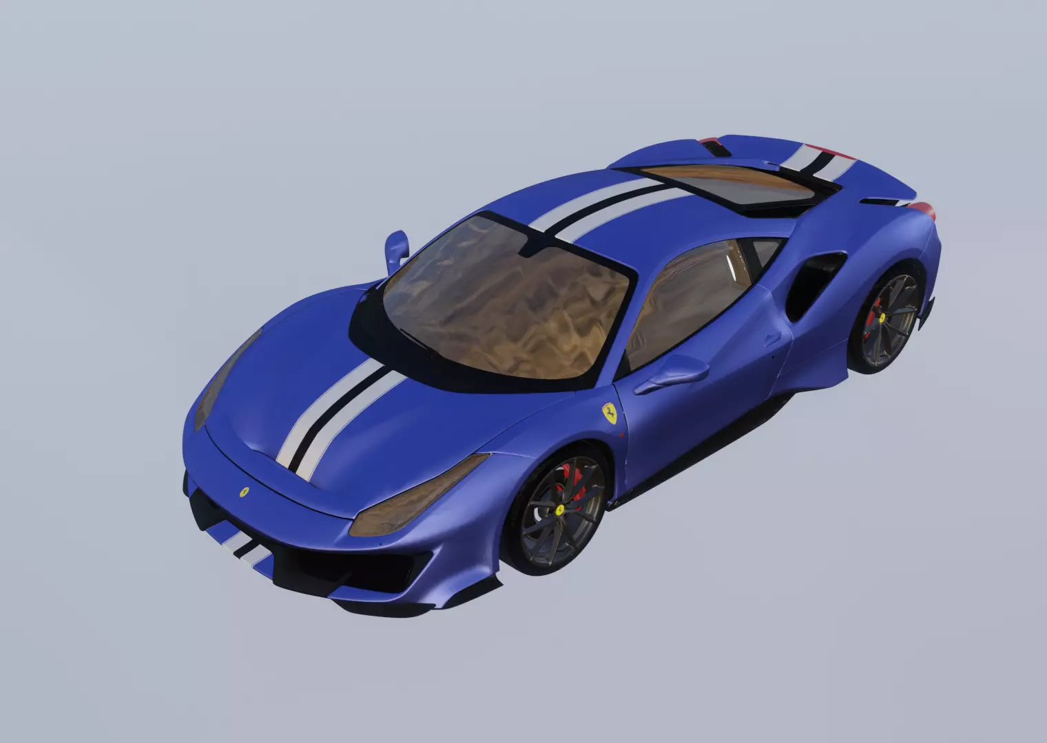Ferrari Pista with interiors 3D model_0