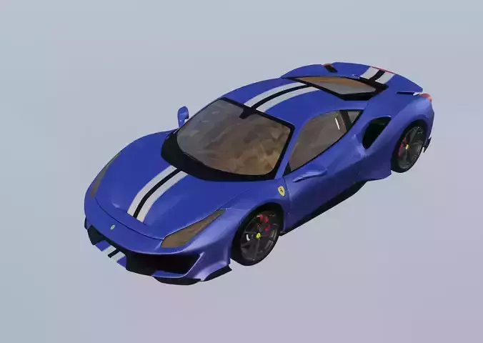 Ferrari Pista with interiors 3D model