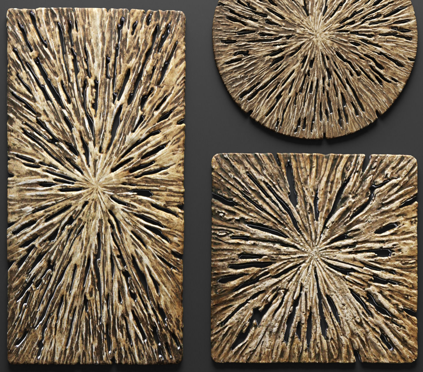 Rotten Wood Wall Art - Set  3D model_7
