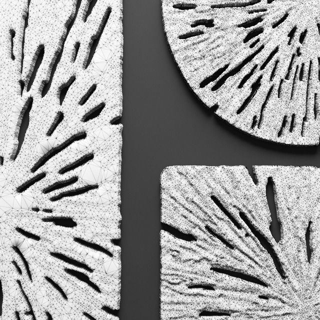 Rotten Wood Wall Art - Set  3D model_5