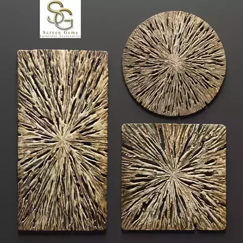 Rotten Wood Wall Art - Set  3D model