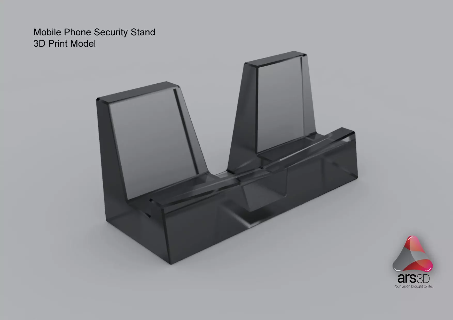 Mobile Phone Security Stand with Rear USB Cable 3D print model