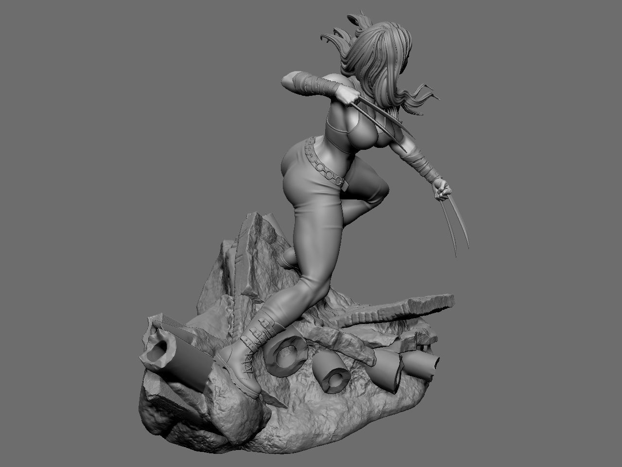 X-23 character 3D print model_52