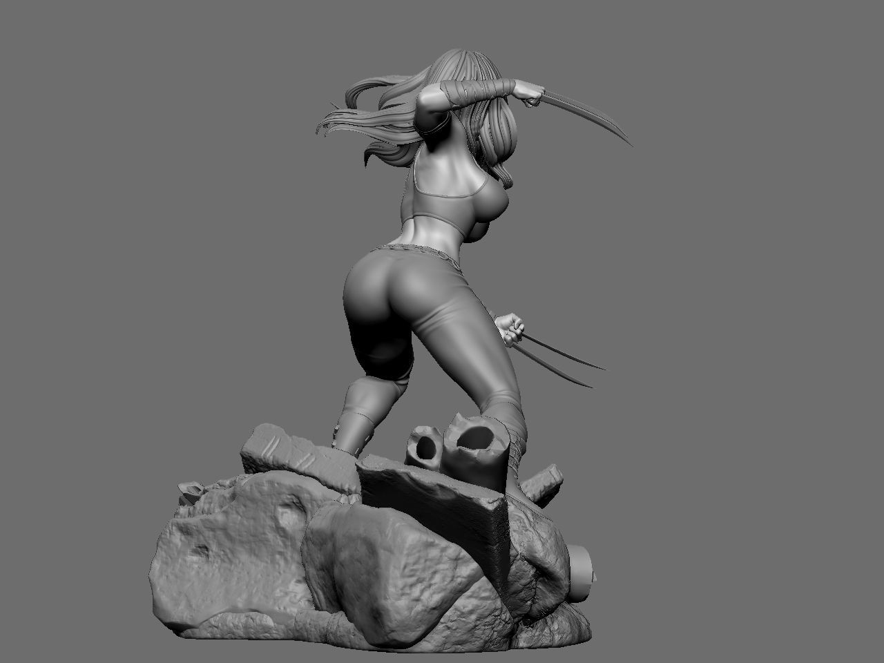 X-23 character 3D print model_8