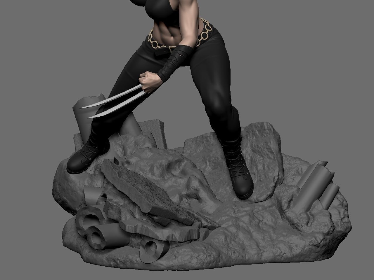 X-23 character 3D print model_45