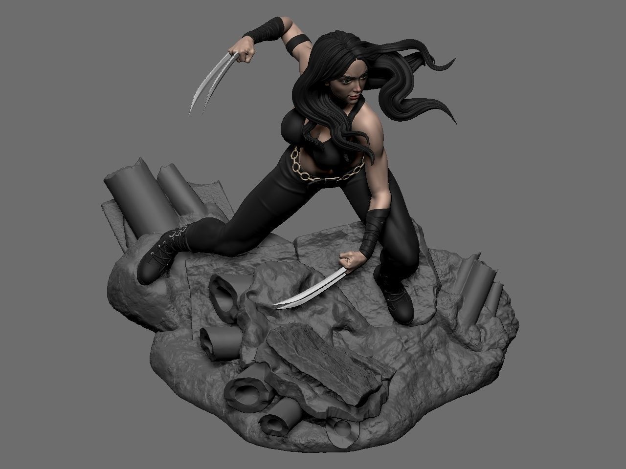 X-23 character 3D print model_47