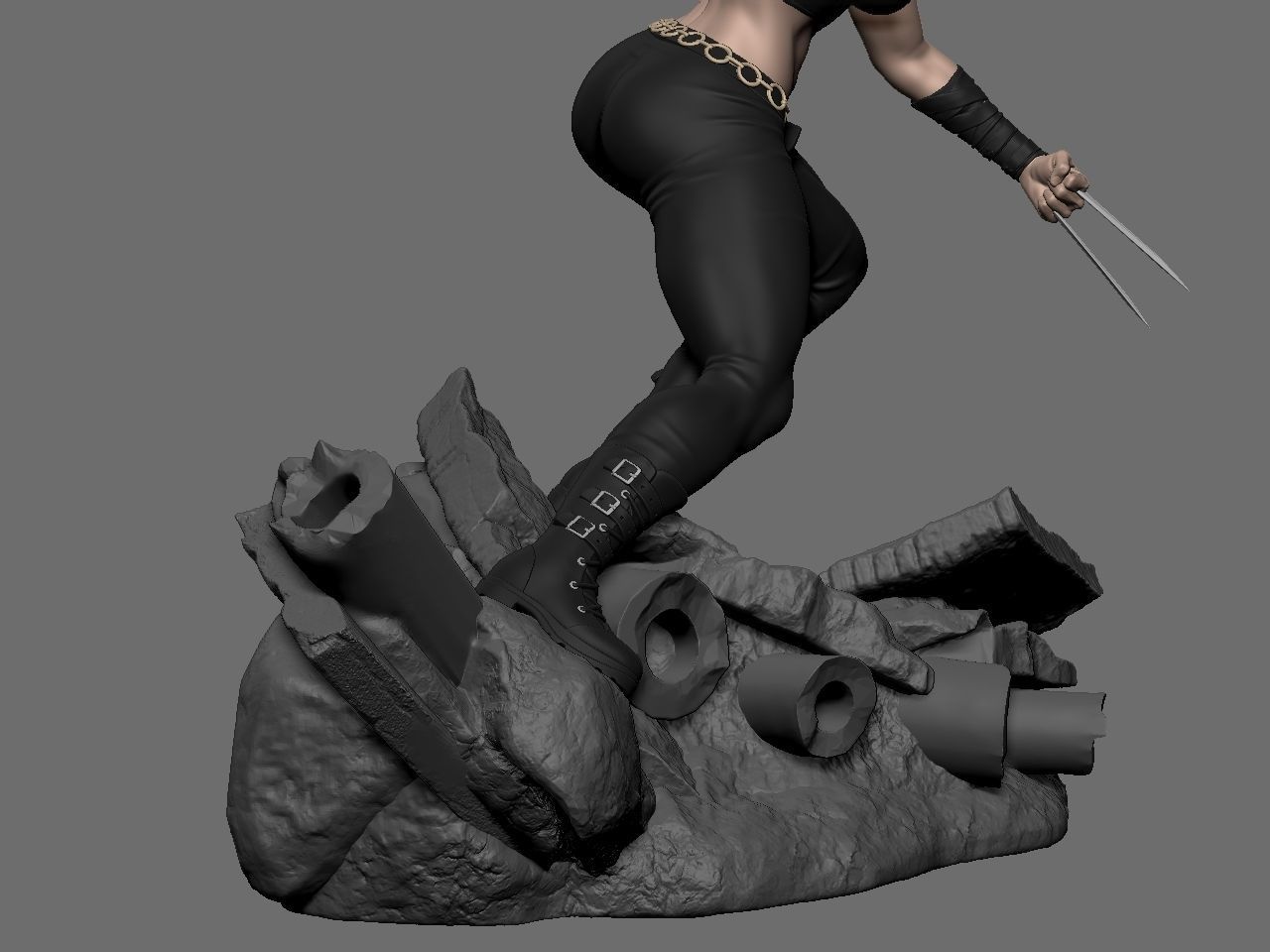 X-23 character 3D print model_37
