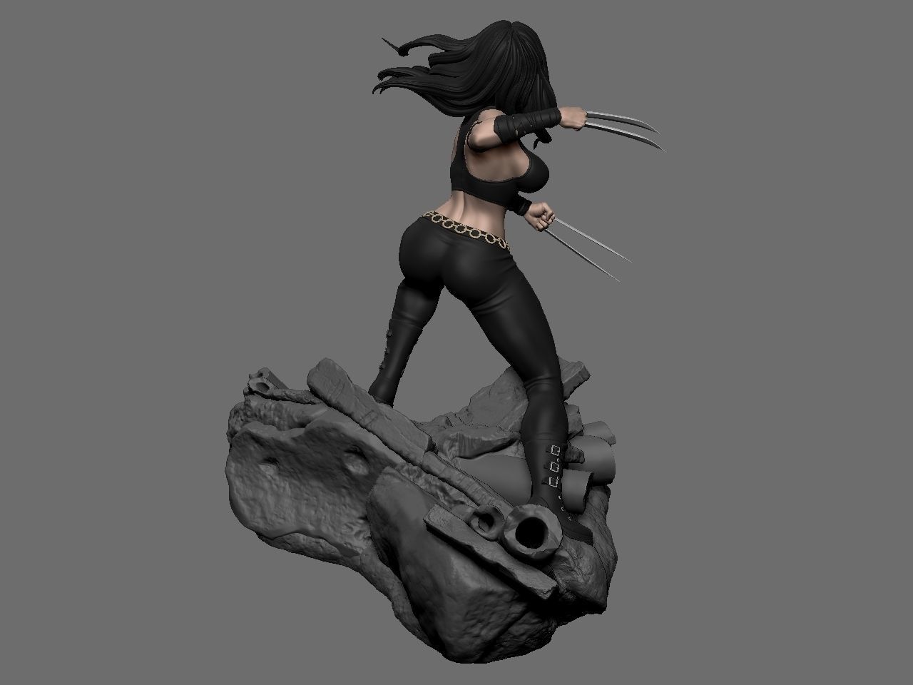 X-23 character 3D print model_53