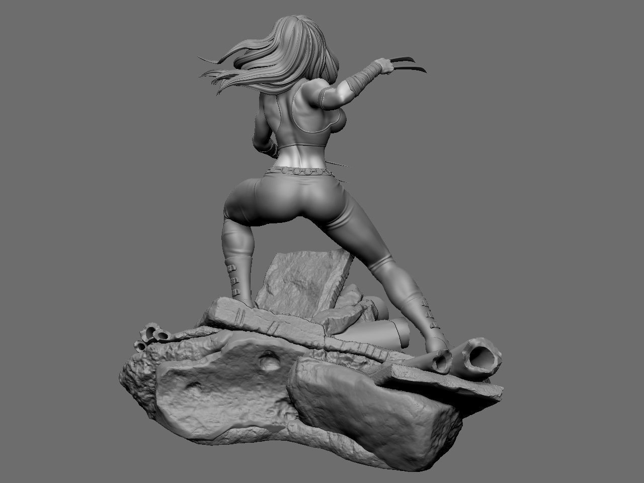 X-23 character 3D print model_56