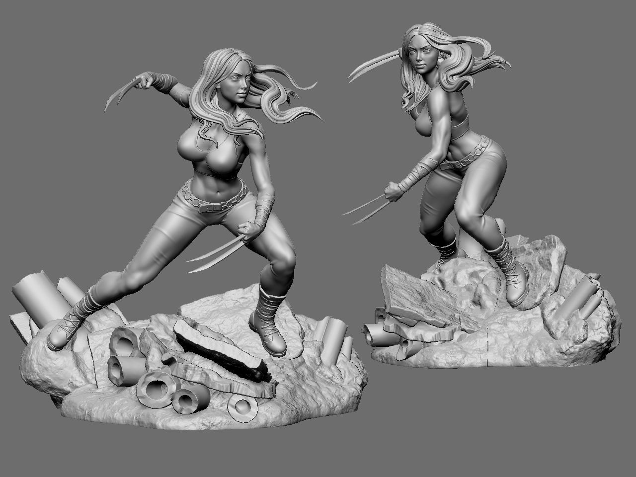 X-23 character 3D print model_63