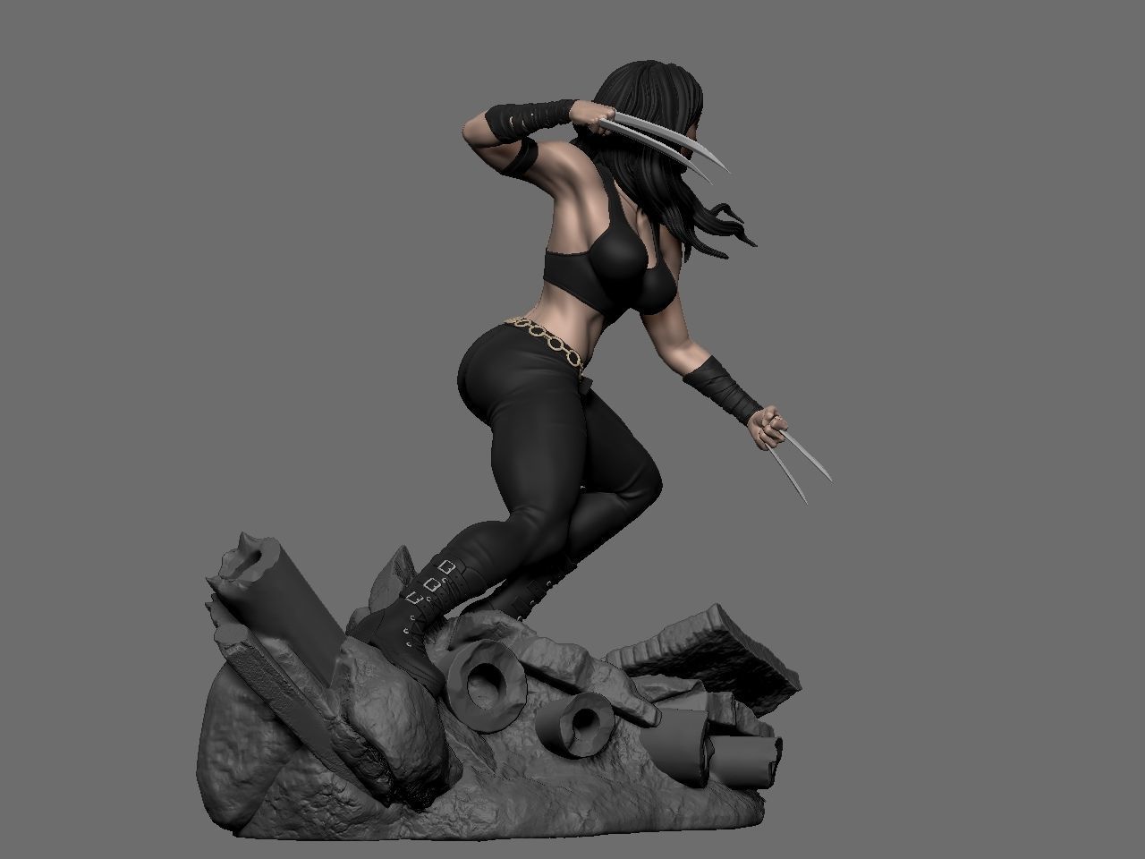 X-23 character 3D print model_5