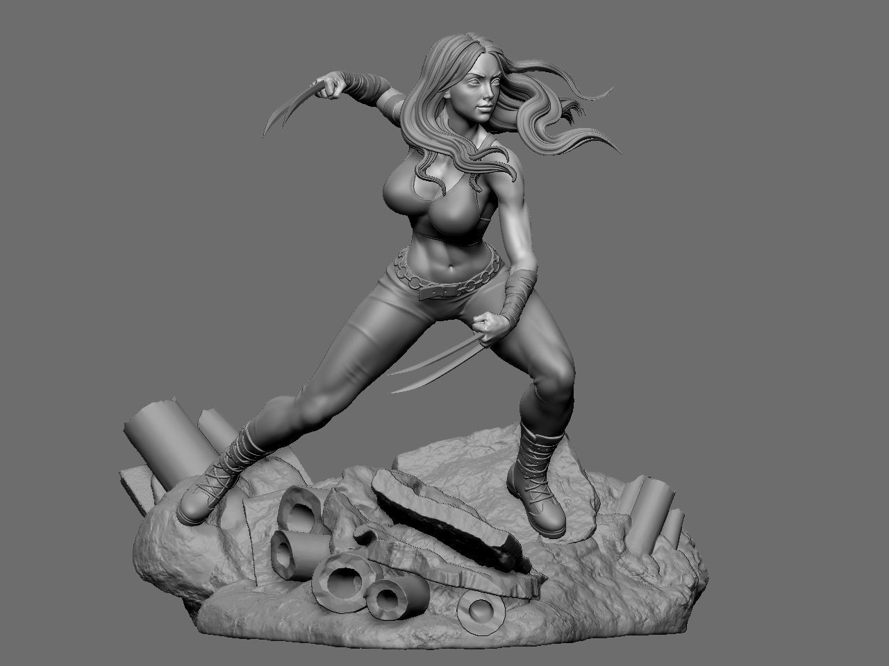 X-23 character 3D print model_2