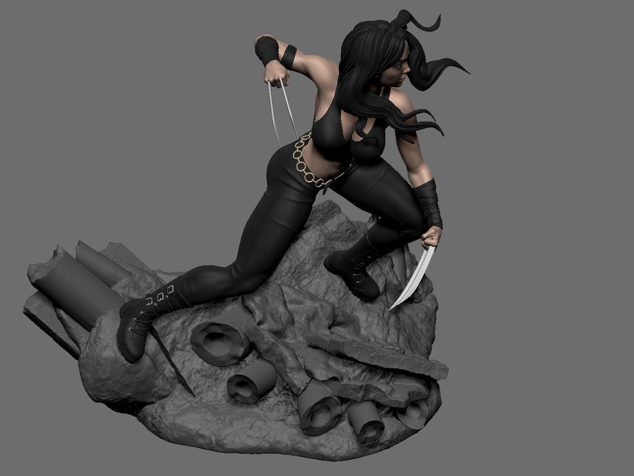 X-23 character 3D print model_49