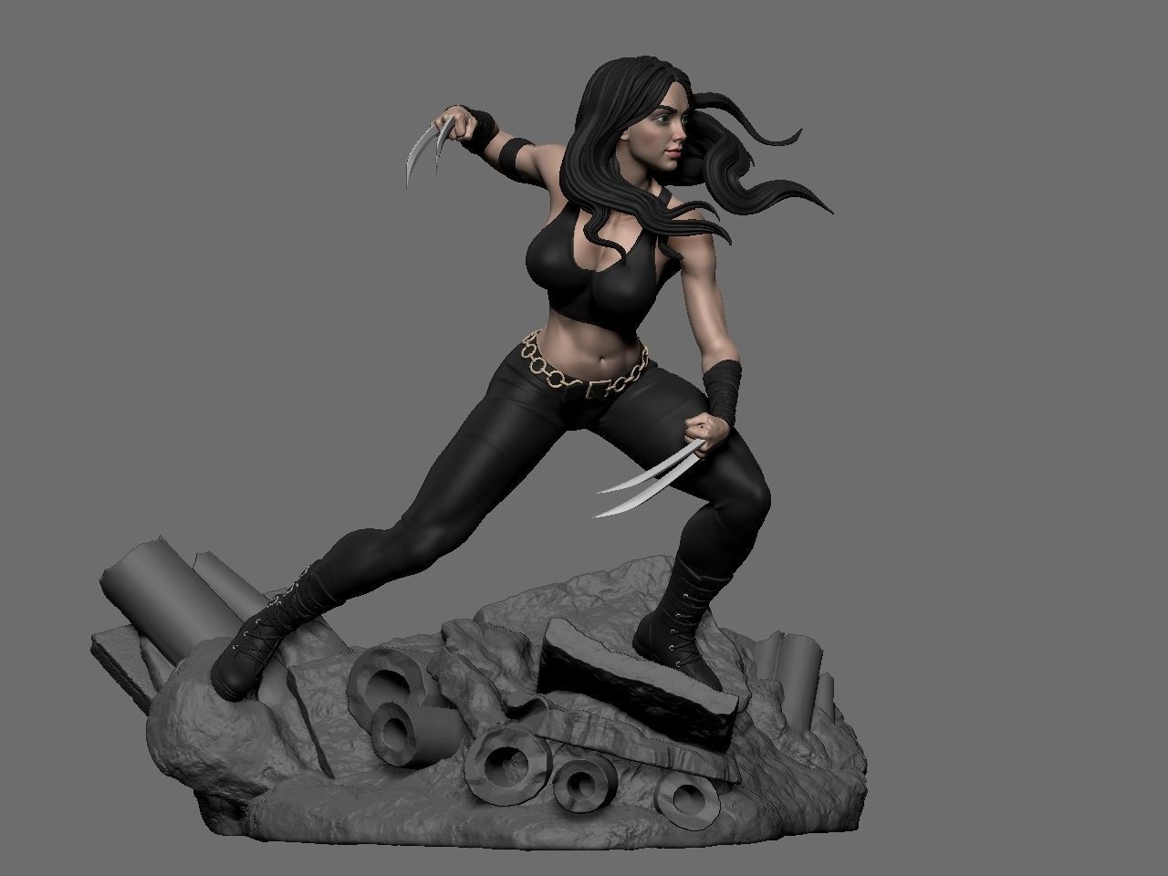 X-23 character 3D print model_3