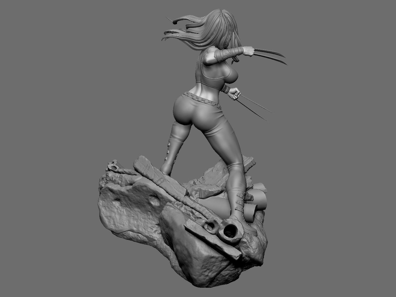 X-23 character 3D print model_54