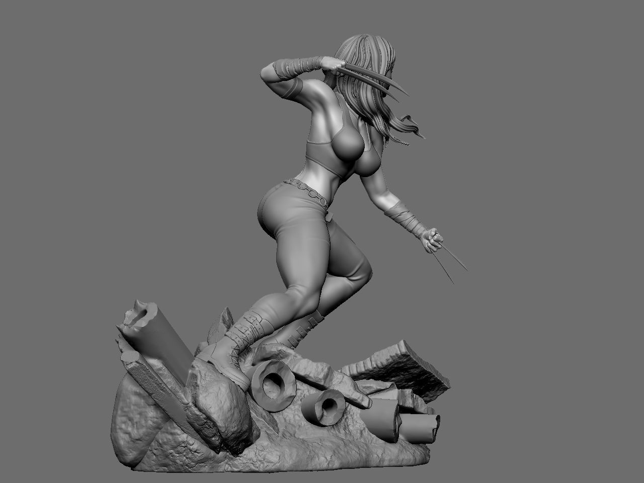 X-23 character 3D print model_6