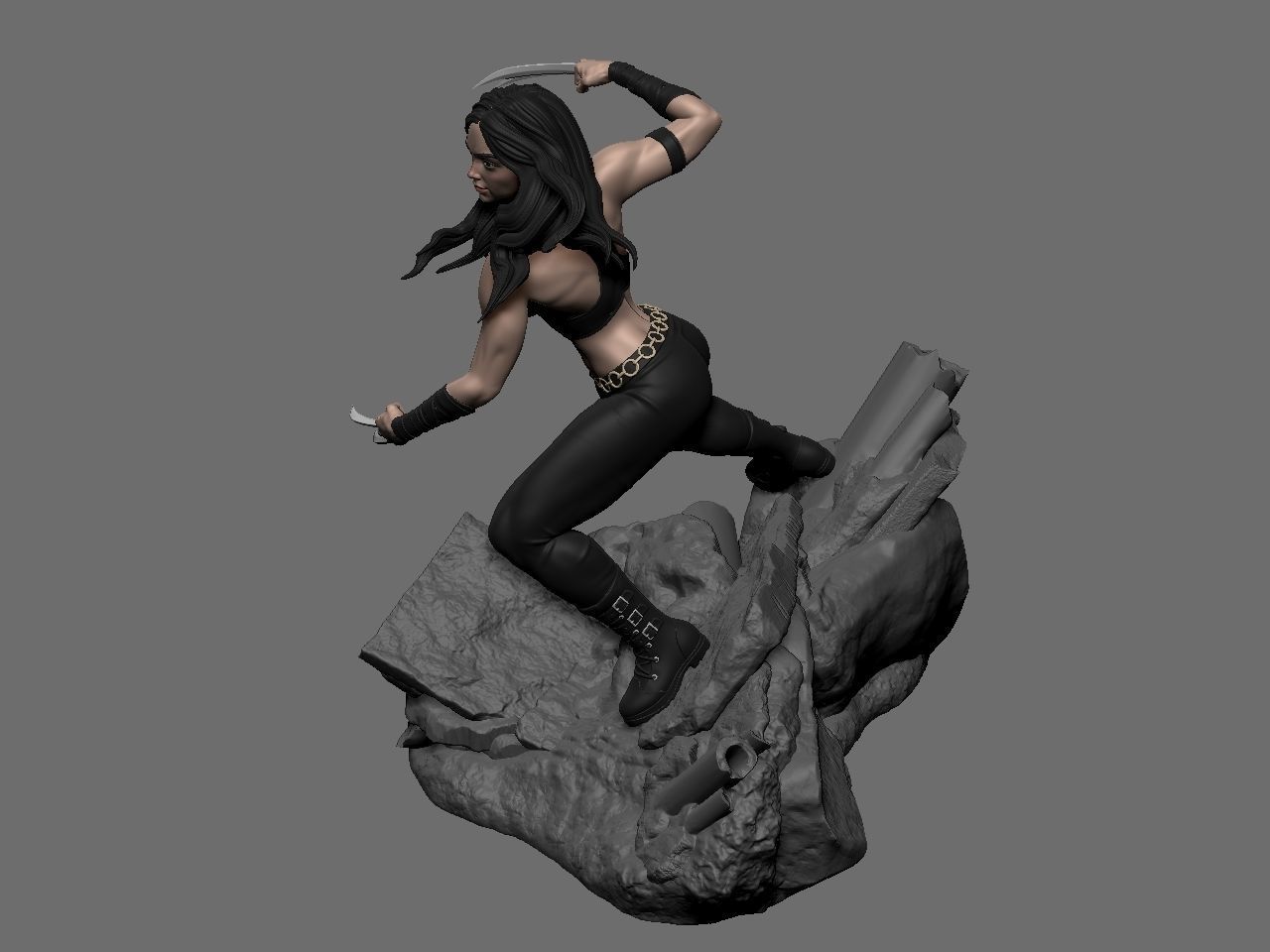 X-23 character 3D print model_59