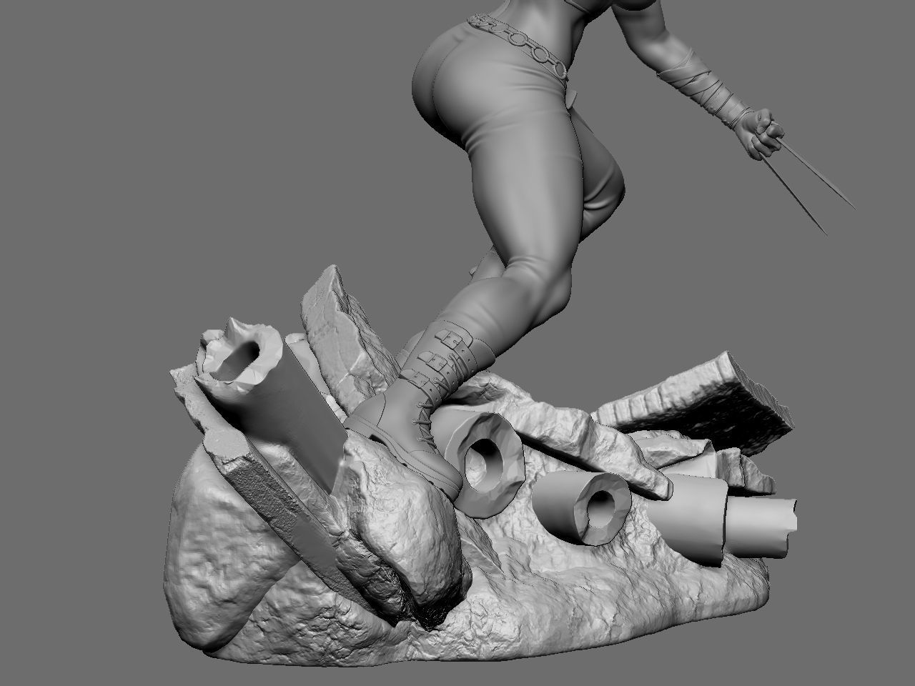 X-23 character 3D print model_38