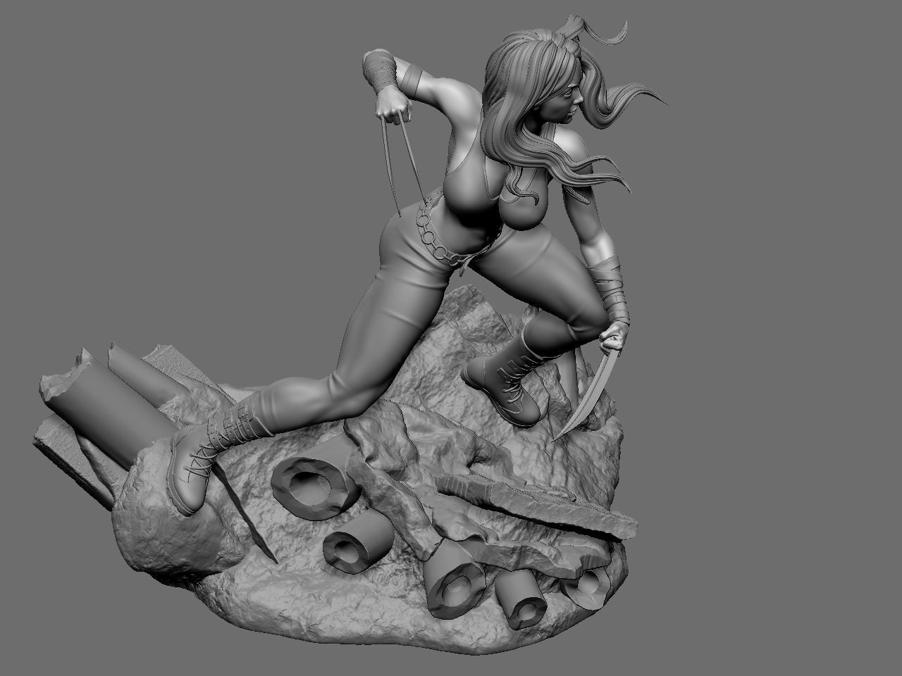 X-23 character 3D print model_50