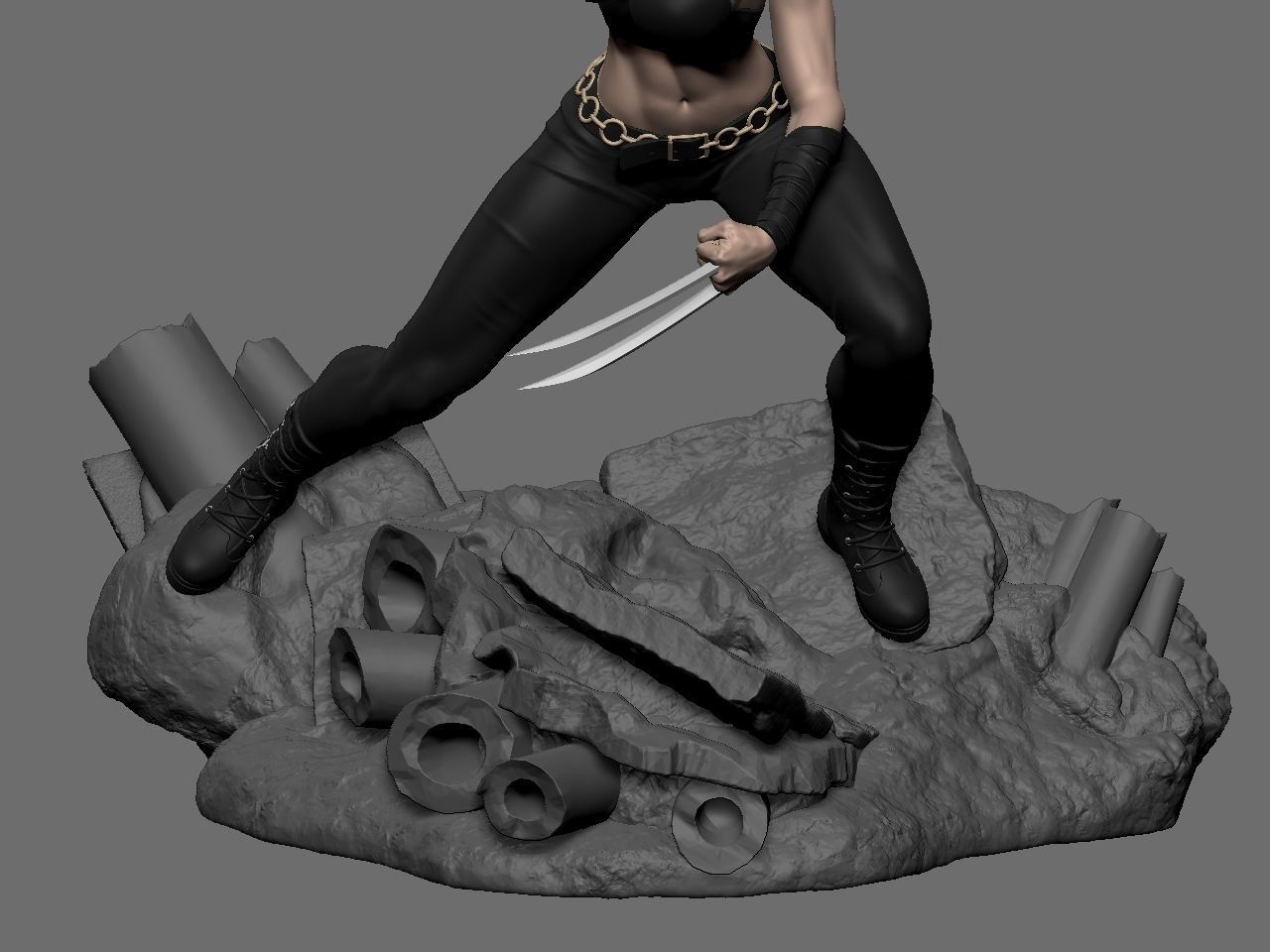 X-23 character 3D print model_33