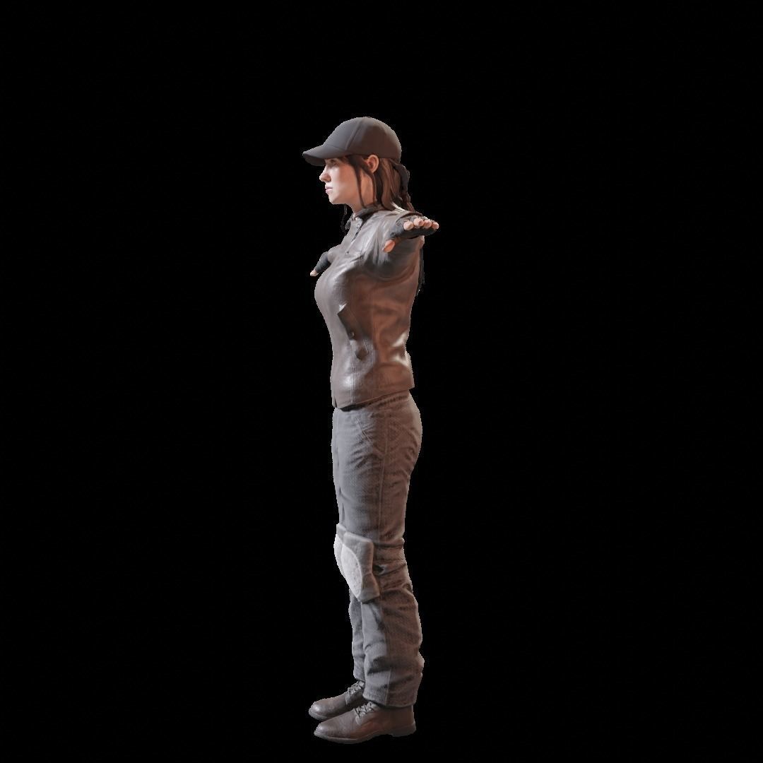 Female Characters Game-Ready pack Low-poly 3D model_8