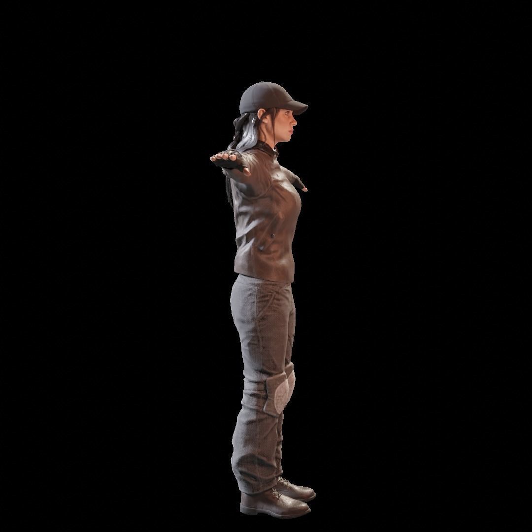 Female Characters Game-Ready pack Low-poly 3D model_7